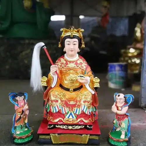 水母娘娘庙佛像传说三霄娘娘神像泰山三位奶奶佛像三仙姑图片