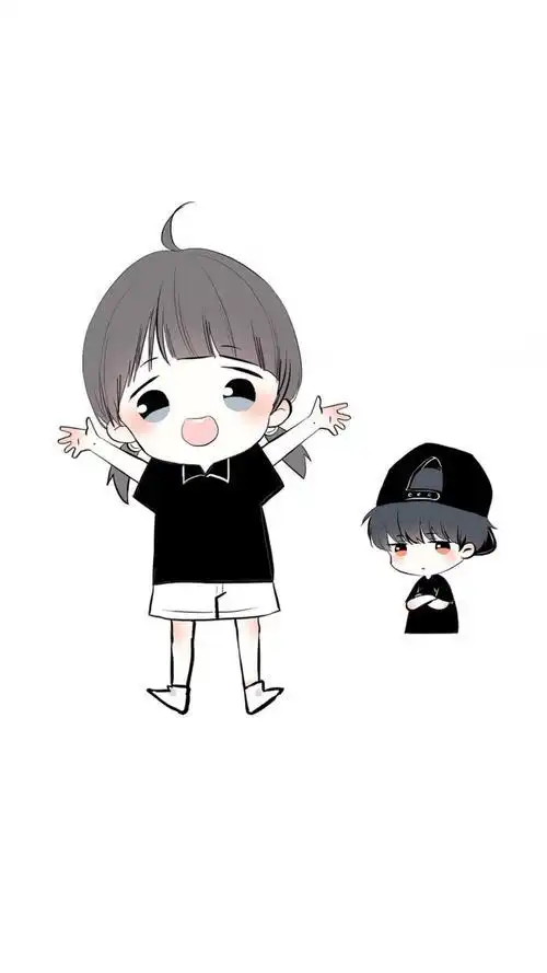 狄淇儿q版背影简笔画