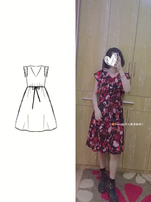 连衣裙53成衣版型修改大圆摆袖子女装纸样