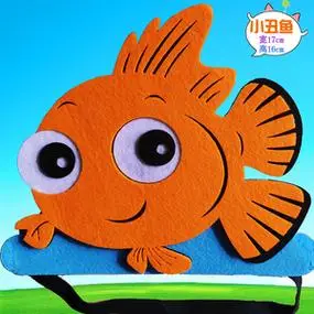 小丑鱼头饰道具61幼儿园表演金鱼卡通动物帽子热带鱼头套儿童面具